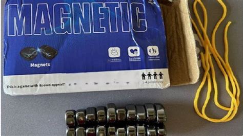 Magnetic chess game has ingestion risks for children.